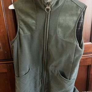 Barbour Olive Green Fleece Vest